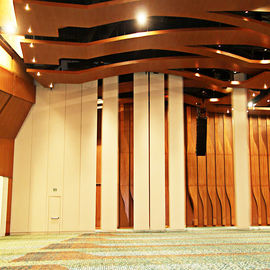 Auditorium Interior Wooden Folding Partition Walls with Aluminum Frame