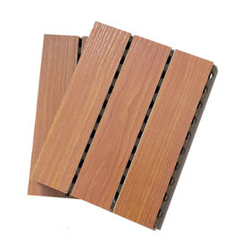 Sound Absorbing Wooden Grooved Acoustic Panel / Decorative Wall Board for Music Room