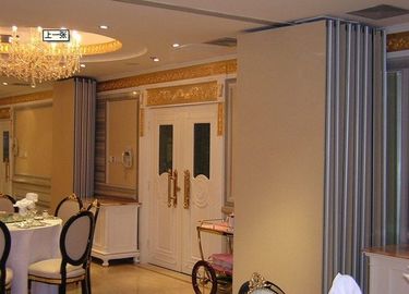 Portable Sliding Door Hotel Sound Proof Partition Wall Melamine Surface Aluminium + MDF Board Structure