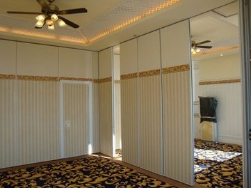Portable Sliding Door Hotel Sound Proof Partition Wall Melamine Surface Aluminium + MDF Board Structure