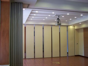Custom Color Acoustic Office Partition Wall / Sliding Door Wooden Folding Partition Doors