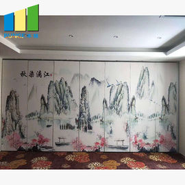 Dismountable Banquet Hall Movable Non-woven Landscape Painting Partitions Wall