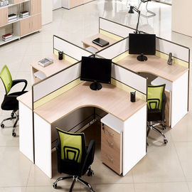 Open L Shape Call Center 4 Person Office Cubicle Size 1200*600*1200 Mm
