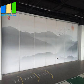 65mm Thickness Wood Folding Partition Walls Room Divider With Aluminum Frame