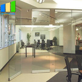 Collapsible Movable Partition Walls / Clamp Frameless Glass Partition Wall For Conference Center