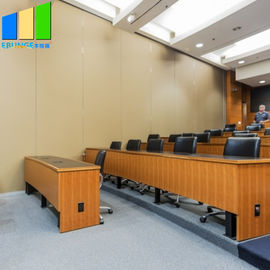 Top Hung Sound Proof Partitions Folding Wooden Dividers Acoustic Movable Partition For Conference Center