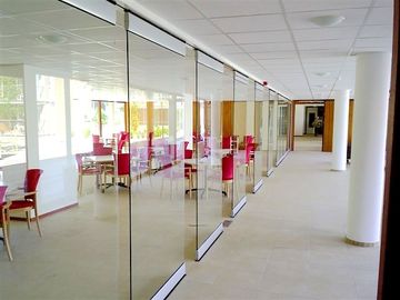 Ebunge Acoustic Room Dividers Frameless Tempered Glass Partition Wall For Office Space