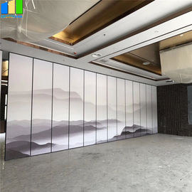 Decorative Landscape Painting Movable Wooden Acoustic Fabric Panels Divider