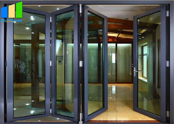 Soundproof Sliding Exterior Commercial Glass Folding Door For Balcony