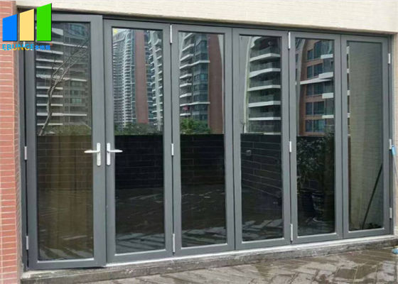 Outdoor Glass Low E Coated Bifold Aluminum Folding Glass Doors
